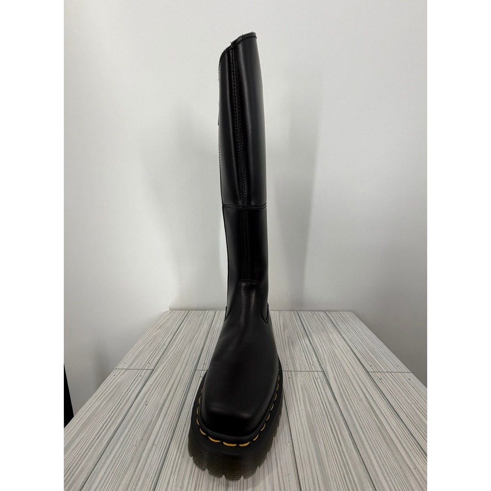 Dr. Martens Amaayah Hi Boots Black Leather Knee Tall Riding Women's Size 8 NEW - Picture 14 of 16